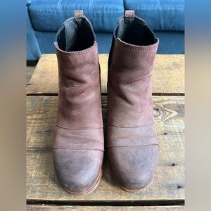 Sorel Brown Leather Ankle Boots
